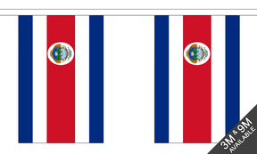Costa Rica 3 metre bunting, 10 flags - Flagmania