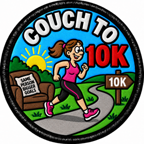Couch to 10K Female Runner 80mm embroidered patch