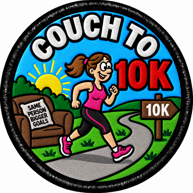 Couch to 10K Female Runner 80mm embroidered patch