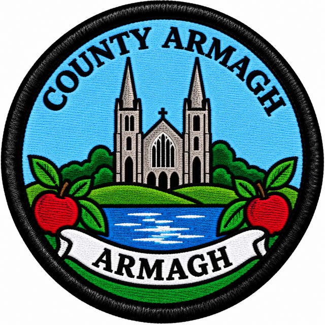 County Armagh Cathedral 80mm Embroidered Patch