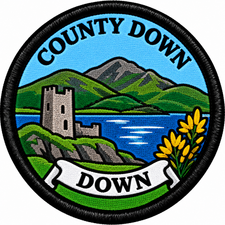 County Down 80mm Embroidered Patch