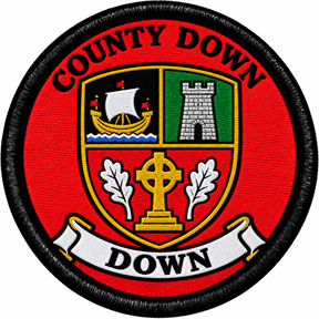 County Down Crest 80mm Embroidered Patch