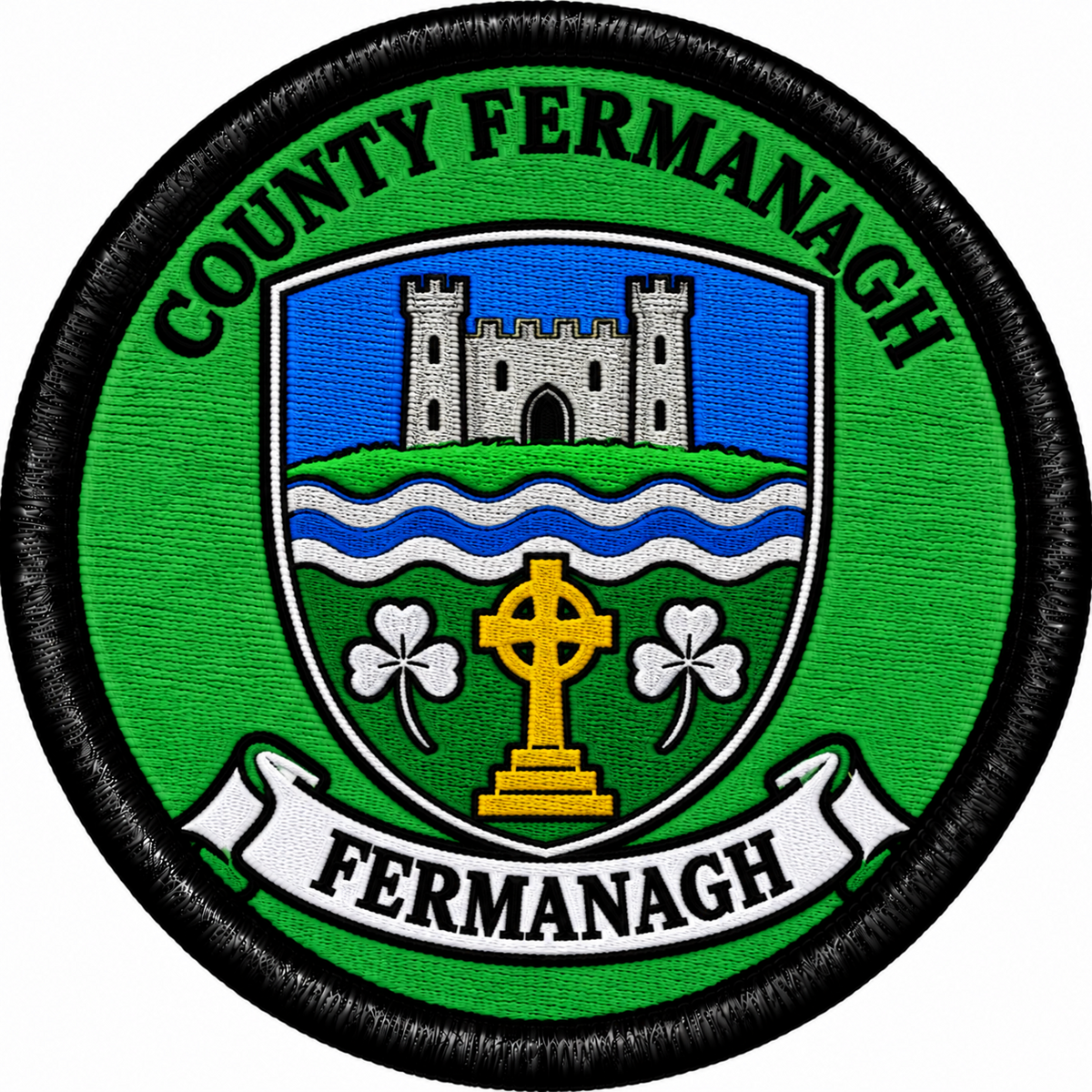 County Fermanagh Crest 80mm Embroidered Patch