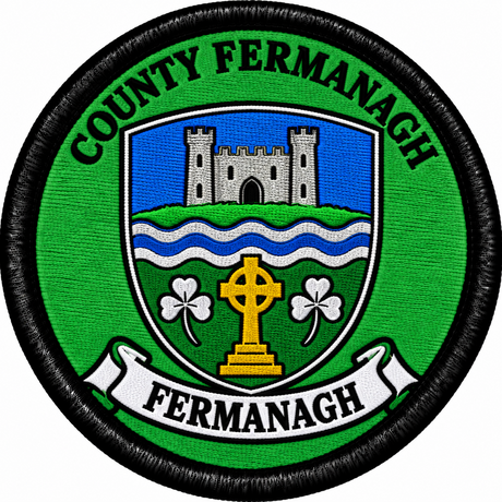 County Fermanagh Crest 80mm Embroidered Patch