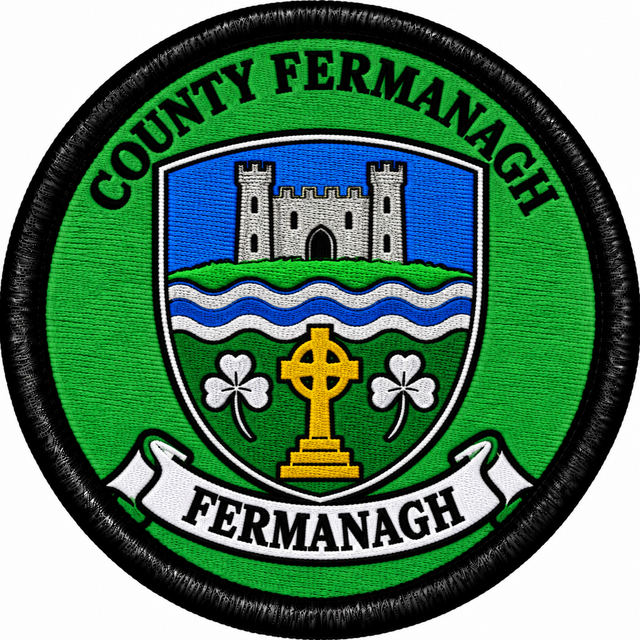 County Fermanagh Crest 80mm Embroidered Patch