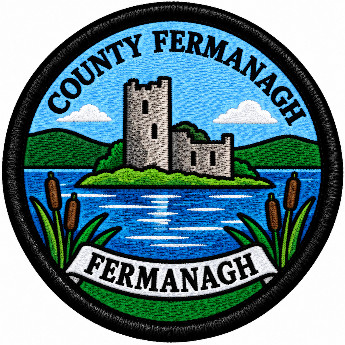 County Fermanagh 80mm Embroidered Patch