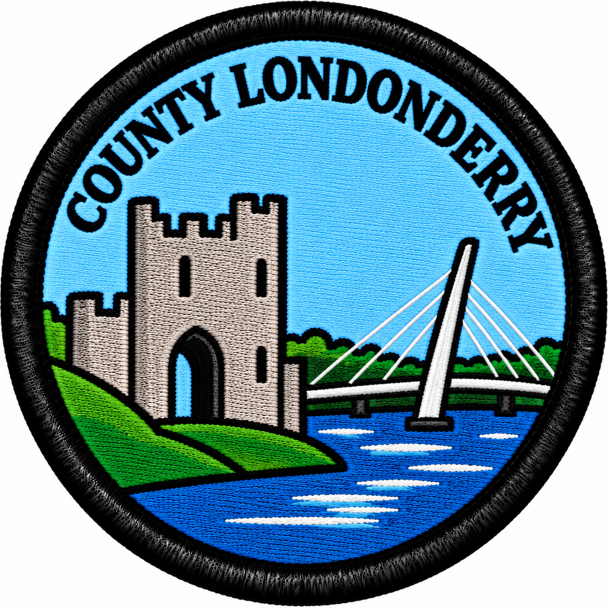 County Londonderry 80mm Embroidered Patch