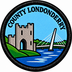 County Londonderry 80mm Embroidered Patch