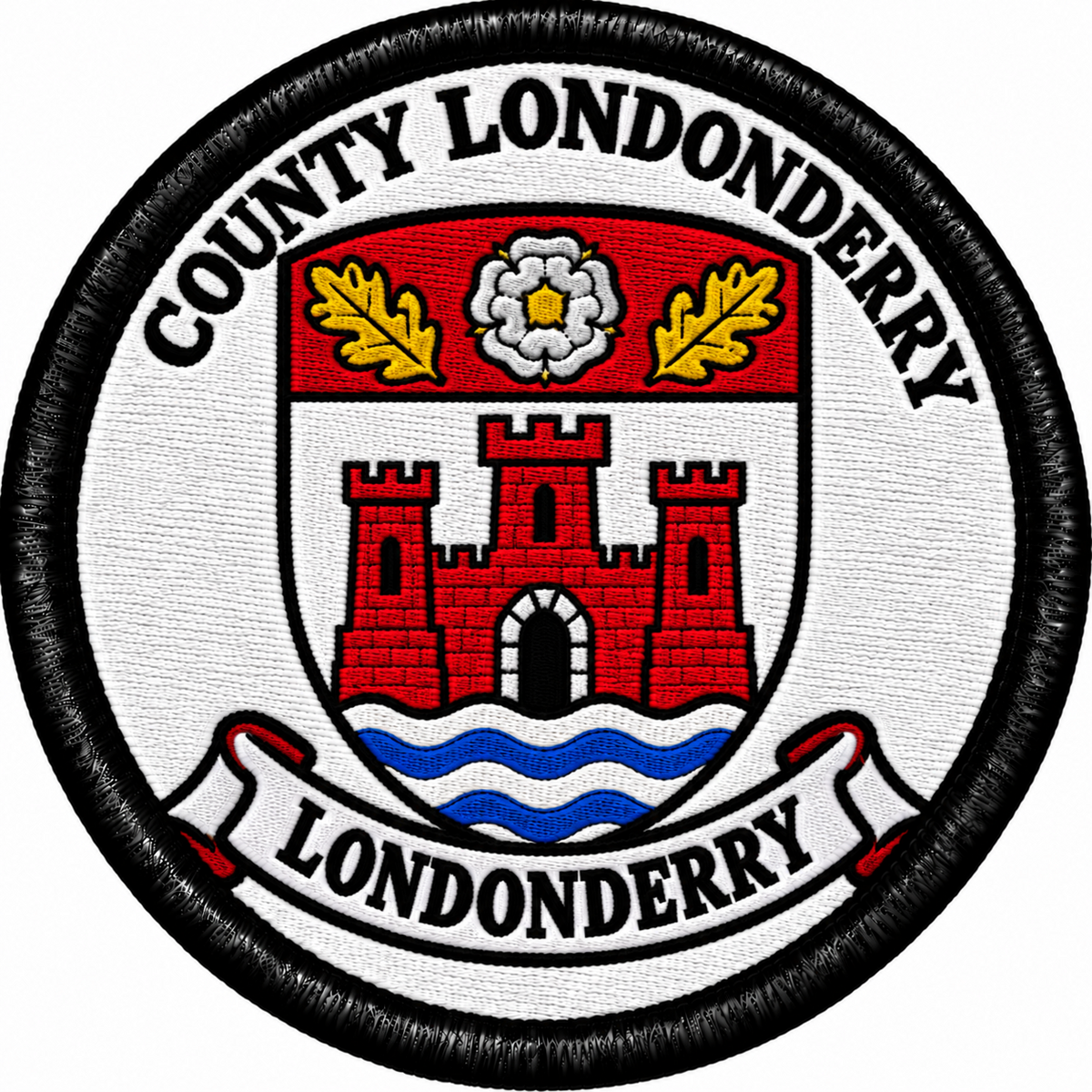 County Londonderry Crest 80mm Embroidered Patch