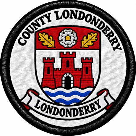 County Londonderry Crest 80mm Embroidered Patch