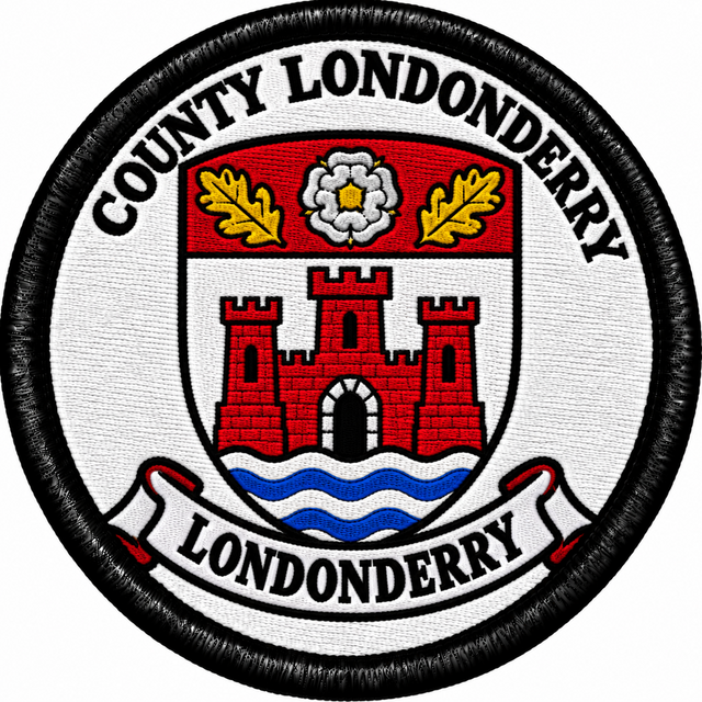 County Londonderry Crest 80mm Embroidered Patch