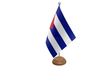 Flagmania Cuba wooden hand flags, 9x6 inch, pack of 12, no bases