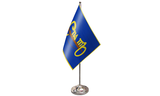 Cumann na mBan satin table flag 9x6in with chrome pole and base