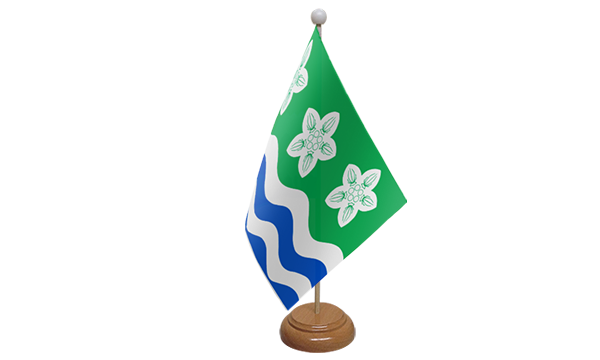 Flagmania Cumberland wooden hand flags, 9x6 inch, pack of 12, no bases