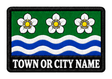 Cumberland personalised county patch artwork preview, 90 x 60mm