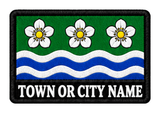 Cumberland personalised county patch artwork preview, 90 x 60mm