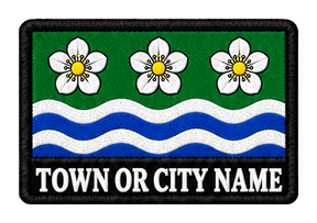 Cumberland personalised county patch artwork preview, 90 x 60mm