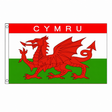 Cymru Flag centred on square white background