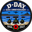 D-Day 83rd Anniversary Normandy Beach 80mm Embroidered Patch