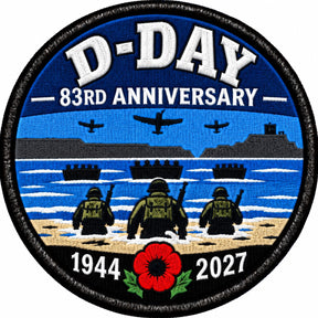 D-Day 83rd Anniversary Normandy Beach 80mm Embroidered Patch