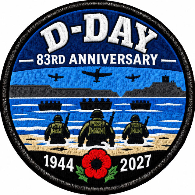 D-Day 83rd Anniversary Normandy Beach 80mm Embroidered Patch