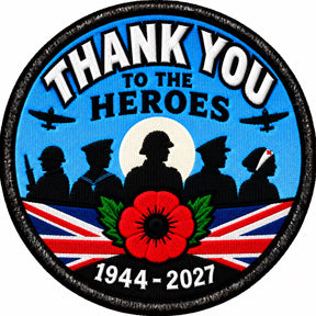 D-Day Thank You to the Heroes 1944-2027 80mm Embroidered Patch