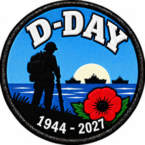 D-Day Soldier and Ships 1944-2027 80mm Embroidered Patch