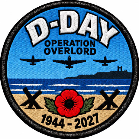 D-Day Operation Overlord 1944-2027 80mm Embroidered Patch