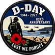 D-Day 83rd Anniversary Soldier Tribute 80mm Embroidered Patch