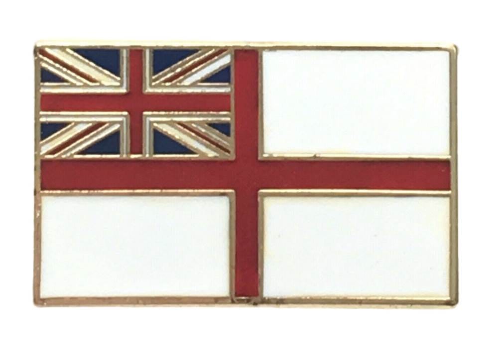 Royal Navy White Ensign Flag - MOD Approved Pin Badge image 2