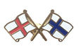 England & Finland Flags Friendship Courtesy Enamel Lapel Pin Badge image 0