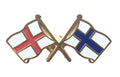 England & Finland Flags Friendship Courtesy Enamel Lapel Pin Badge image 0