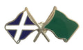 Scotland & Libya (old) Flags Friendship Courtesy Enamel Lapel Pin Badge T962 image 0