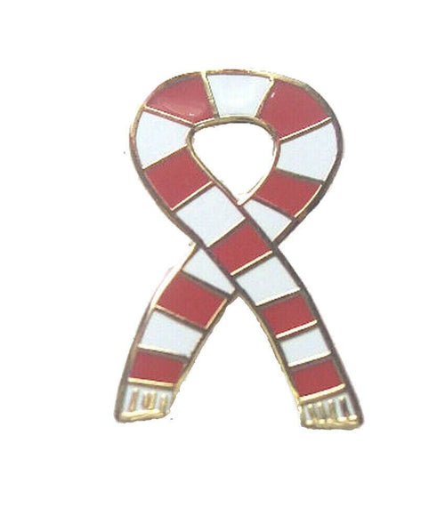 Altrincham Retro Bar Scarf Ribbon Gold Plated Enamel Pin Badge image 0