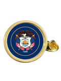 State Of Utah Part Flag USA Gold Plated Domed Lapel Pin Badge in Bag image 0