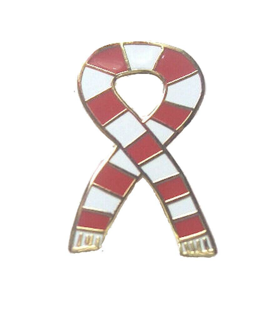 Swindon Town Retro Bar Scarf Ribbon Gold Plated Enamel Lapel Pin Badge image 0