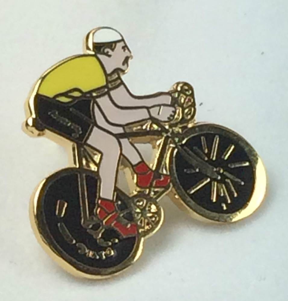CYCLING TOUR DE FRANCE/BRITAIN BIKE BIKER ENAMEL LAPEL PIN BADGE image 0