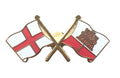 England & Gibraltar Flags Friendship Courtesy Enamel Lapel Pin Badge image 0