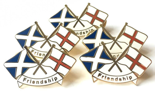 5 x Scotland & England Friendship New Design Enamel lapel pin badges image 0