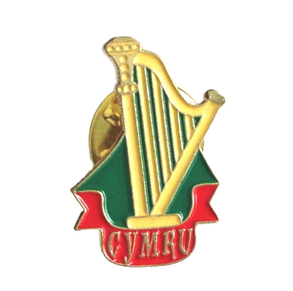 Wales - ST David - Cymru - Harp - Welsh Quality Enamel Lapel Pin Badge image 0