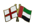 England and UAE United Arab Emirates Friendship Diplomatic Enamel Lapel Pin Badge image 0