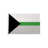 Demiromantic Pride Flag 5ft x 3ft in white grey green and black