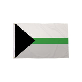 Demiromantic Pride Flag 5ft x 3ft in white grey green and black