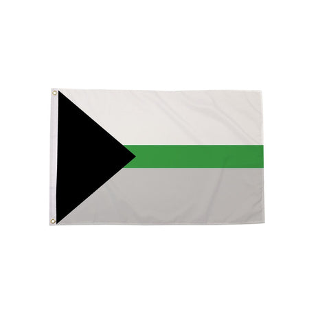 Demiromantic Pride Flag 5ft x 3ft in white grey green and black
