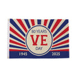 Flagmania VE Day 2025 Flag (A) 5ft x 3ft 5ft x 3ft Polyester Flag