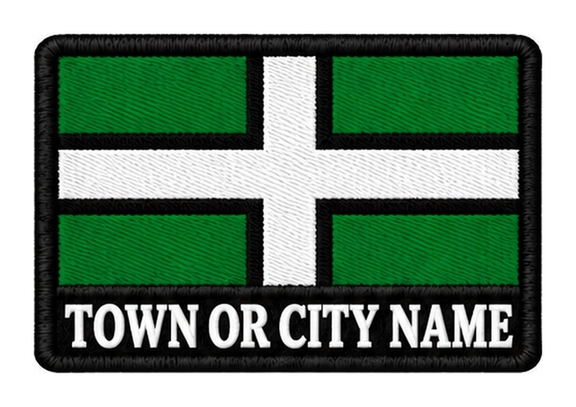 Devon personalised county patch artwork preview, 90 x 60mm