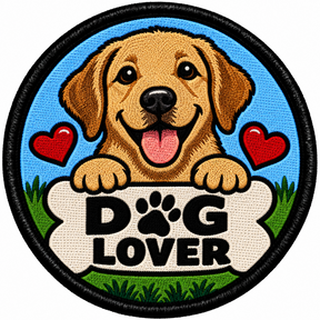Dog Lover 80mm Embroidered Patch