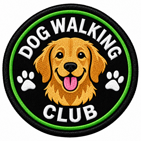 Dog Walking Club 80mm embroidered patch
