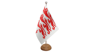 Flagmania Dorset Old (Lions) wooden hand flags, 9x6 inch, pack of 12, no bases