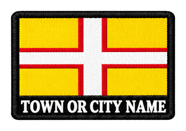 Dorset personalised county patch artwork preview, 90 x 60mm